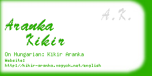 aranka kikir business card